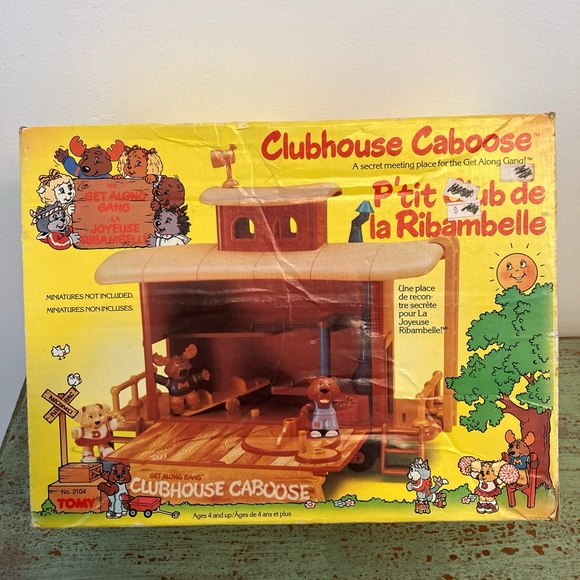 Vintage 1984 TOMY Get Along Gang Clubhouse Caboose Toy & Original Box - Picture 8 of 11